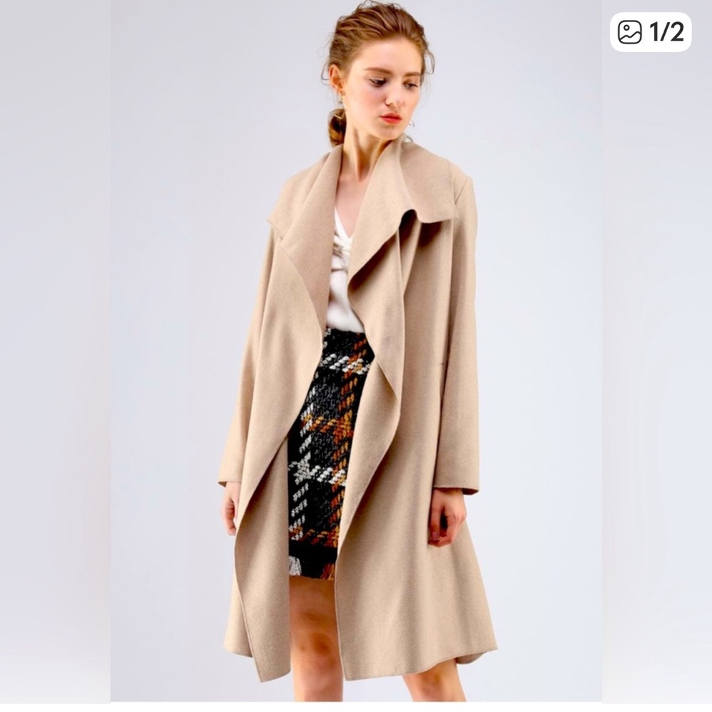 Chicwish Duster Coat Wool blend Size Small